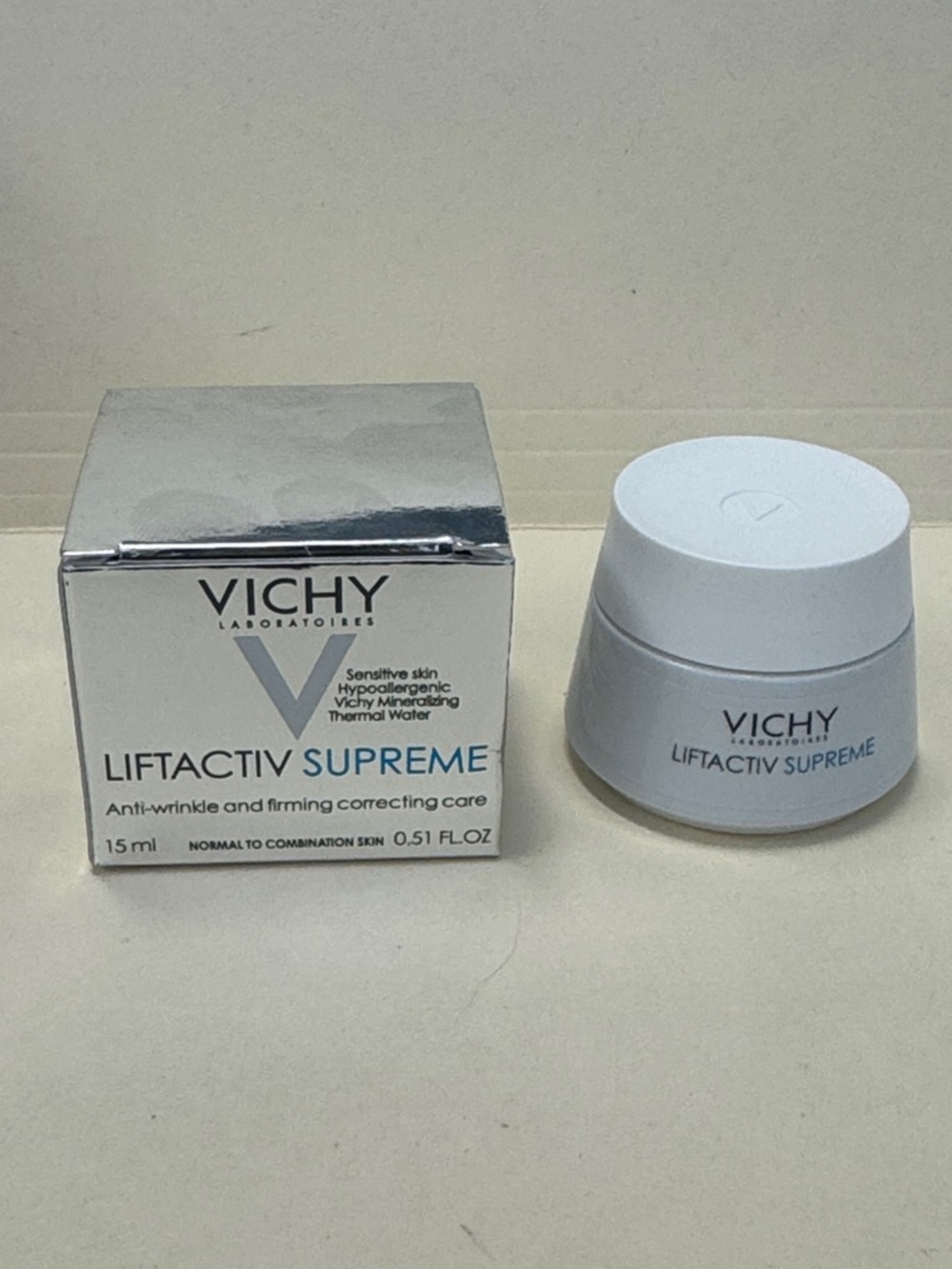 VICHY LiftActiv Supreme Anti-Wrinkle Firming Moisturizer Cream Travel 0.5oz NIB